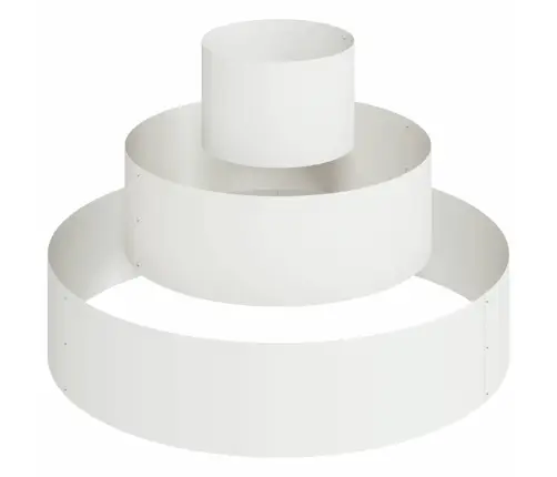 Sodo Vazonas Balta 90 X 90 X 20 Cm Šaltai Valcuotas Plienas