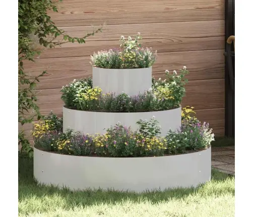 Sodo Vazonas Sidabro 90 X 90 X 20 Cm Nerūdijantis Plienas