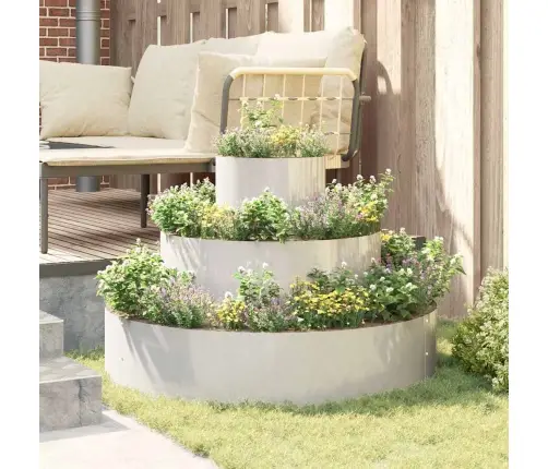 Sodo Vazonas Sidabro 90 X 90 X 20 Cm Nerūdijantis Plienas