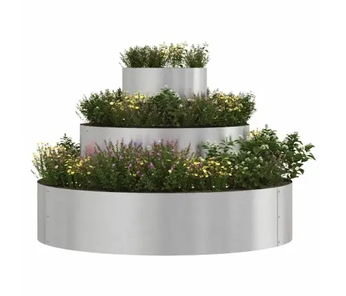 Sodo Vazonas Sidabro 90 X 90 X 20 Cm Nerūdijantis Plienas