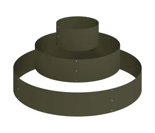 Metāla Pods Tērauds/Olīvu Zaļš Pulverkrāsots Tērauds Ø 120 Cm Vidaxl