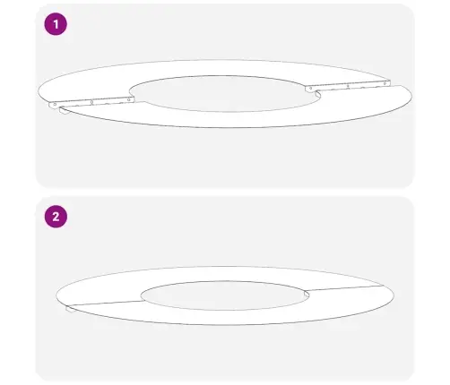 Sobiv Lame Puu Rõngaste Jaoks 5 Pcs Valge Ø30 / 60 Cm Teras