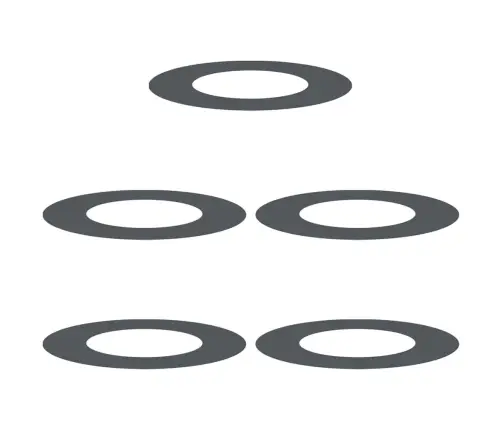 Tinkamas Plokštiems Medžio Žiedams 5 Pcs Antracitas Ø40 / 70 Cm