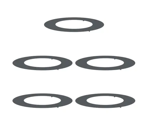 Tinkamas Plokštiems Medžio Žiedams 5 Pcs Antracitas Ø50 / 80 Cm