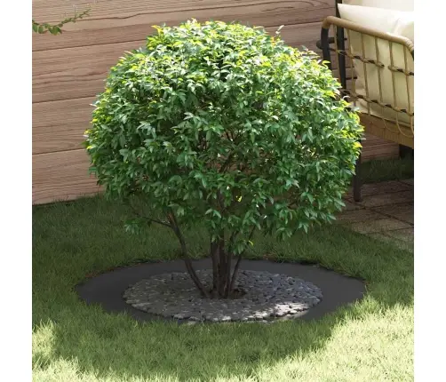 Plastmasas Puķu Podu Komplekts Melns Plastmasa 90 Cm Diametrā Vidaxl