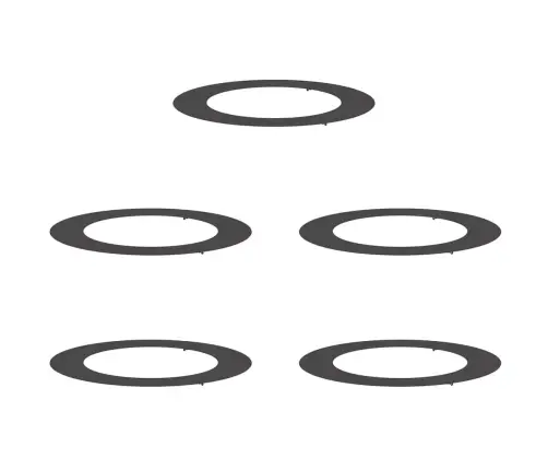 Plastmasas Puķu Podu Komplekts Melns Plastmasa 90 Cm Diametrā Vidaxl