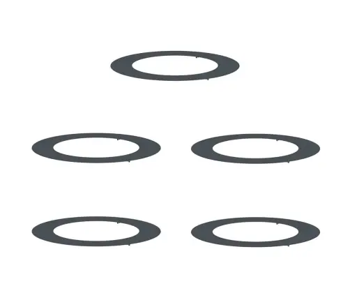 Antracīta Pods Antracīts Metāls Liels Pods Apaļš Minimālists Vidaxl