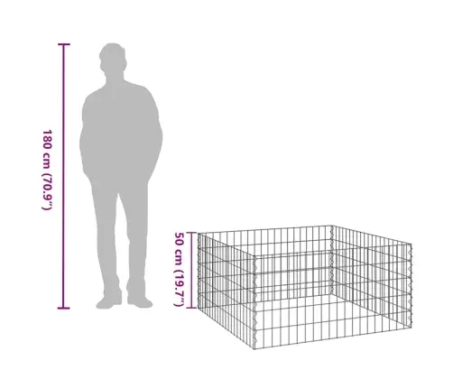 Dārza Kompostieris 100X100X50 Cm Cinkots Tērauds Kvadrāts Vidaxl