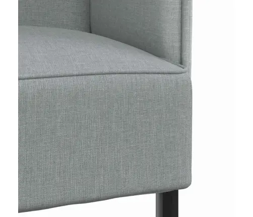 Augstā Dīvāna Gaiši Pelēks 109X56X121 Cm Audums Vidaxl