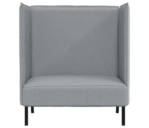 Augstā Dīvāna Gaiši Pelēks 109X56X121 Cm Audums Vidaxl