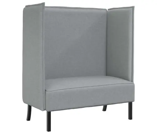 Augstā Dīvāna Gaiši Pelēks 109X56X121 Cm Audums Vidaxl