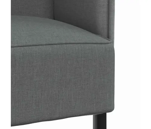 Augstās Muguras Dīvāns Tumši Pelēks 109X56X121 Cm Audums Vidaxl