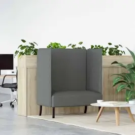 Augsts Dīvāns Tumši Pelēka 109 X 56 X 121 Cm Audums Vidaxl