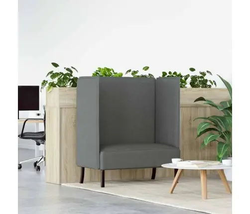 Augstās Muguras Dīvāns Tumši Pelēks 109X56X121 Cm Audums Vidaxl