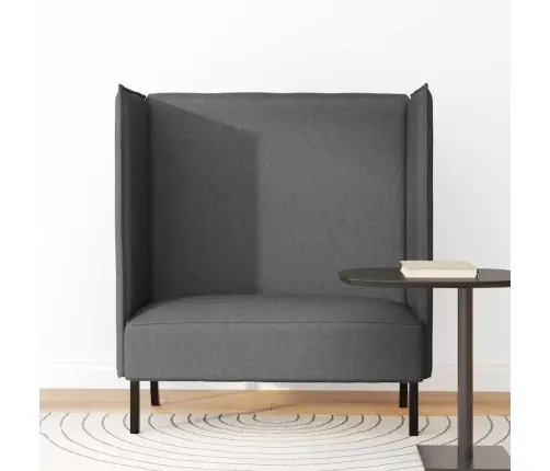 Augstās Muguras Dīvāns Tumši Pelēks 109X56X121 Cm Audums Vidaxl