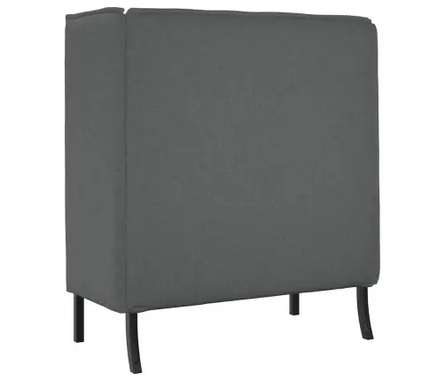 Augstās Muguras Dīvāns Tumši Pelēks 109X56X121 Cm Audums Vidaxl