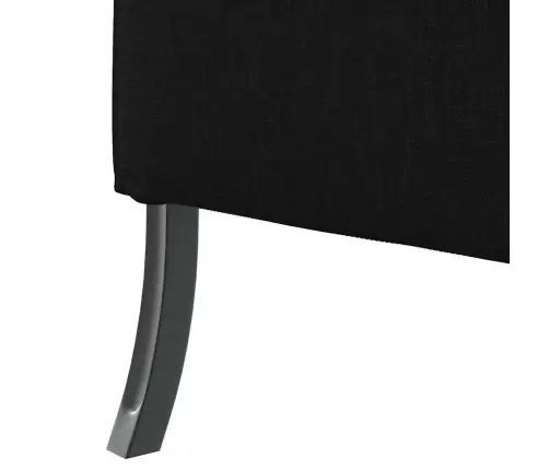 Augstā Dīvāns Melns 109X56X121 Cm Audums Vidaxl