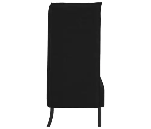 Augstā Dīvāns Melns 109X56X121 Cm Audums Vidaxl