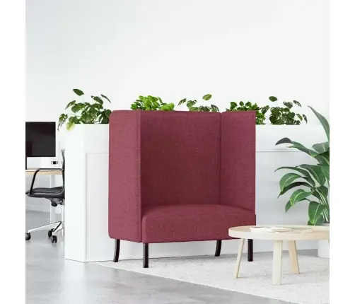 Augstais Dīvāns Vīna Sarkans 109X56X121 Cm Audums Vidaxl