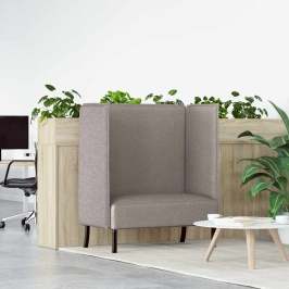 Aukštos Nugaros Sofa Taupe 109 X 56 X 121 Cm Audinys