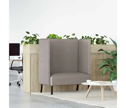 Augstā Atzveltne Dīvāns Pelēkbrūns 109X56X121 Cm Audums Vidaxl