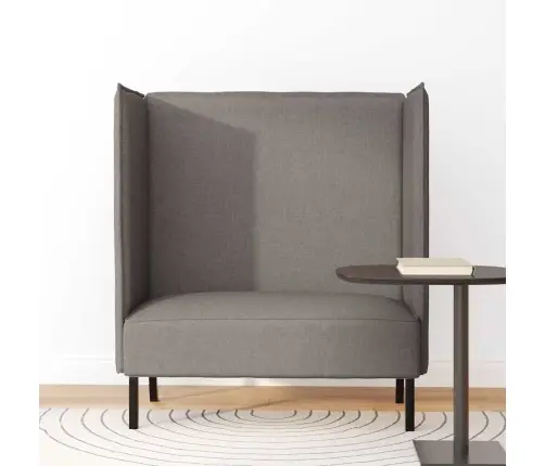 Augstā Atzveltne Dīvāns Pelēkbrūns 109X56X121 Cm Audums Vidaxl