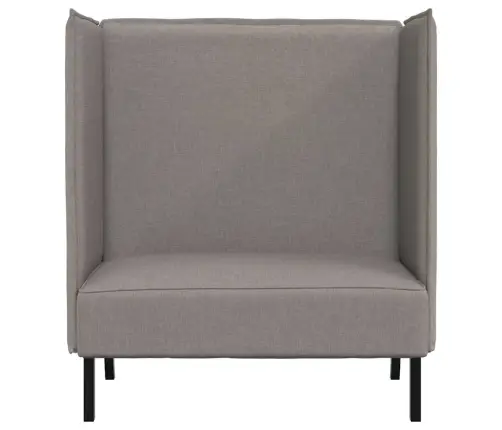 Augstā Atzveltne Dīvāns Pelēkbrūns 109X56X121 Cm Audums Vidaxl