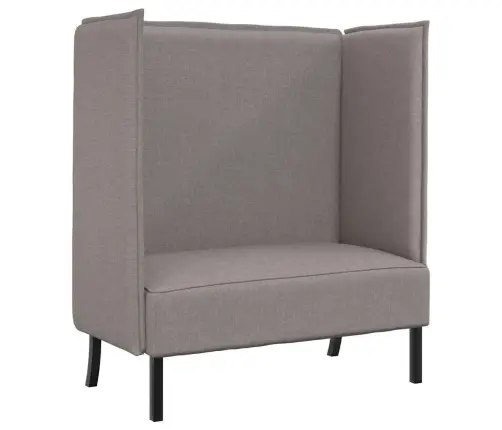 Augstā Atzveltne Dīvāns Pelēkbrūns 109X56X121 Cm Audums Vidaxl