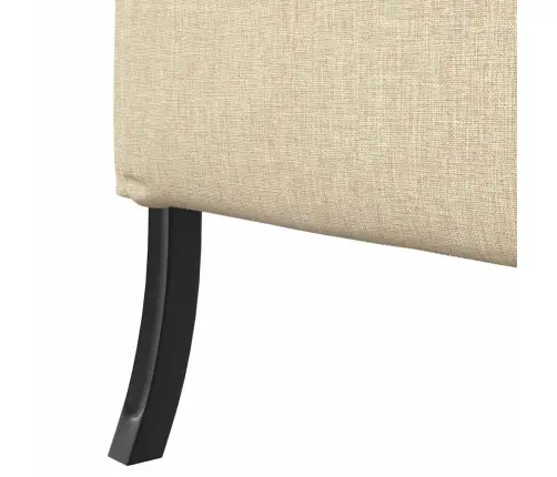 Augstais Dīvāns Krēmkrāsas 109X56X121 Cm Audums Vidaxl