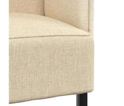 Augstais Dīvāns Krēmkrāsas 109X56X121 Cm Audums Vidaxl