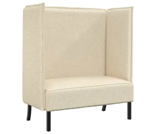 Augstais Dīvāns Krēmkrāsas 109X56X121 Cm Audums Vidaxl