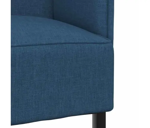 Augstais Dīvāns Zils 109X56X121 Cm Audums Vidaxl