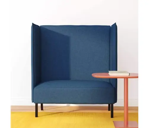 Augstais Dīvāns Zils 109X56X121 Cm Audums Vidaxl