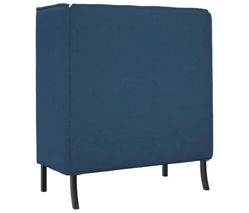 Augstais Dīvāns Zils 109X56X121 Cm Audums Vidaxl