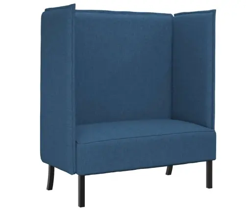 Augstais Dīvāns Zils 109X56X121 Cm Audums Vidaxl