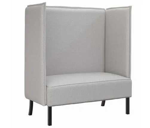 Augstās Atzveltnes Dīvāns Mākoņu Pelēks 109X56X121 Cm Audums Vidaxl