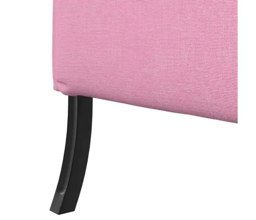 Augstā Dīvāns Rozā 109X56X121 Cm Audums Vidaxl
