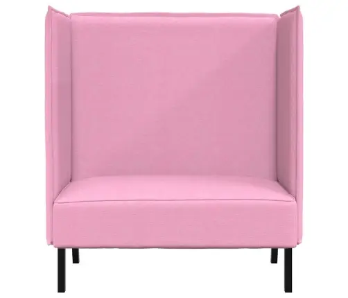 Augstā Dīvāns Rozā 109X56X121 Cm Audums Vidaxl