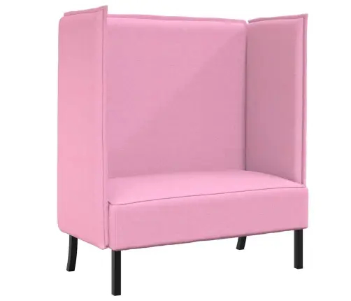 Augstā Dīvāns Rozā 109X56X121 Cm Audums Vidaxl