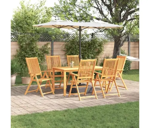 Sodo Valgomojo Komplektas 7 Pcs Ruda Akacijos Medienos Masyvas