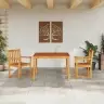 Sodo Valgomojo Komplektas 3 Pcs Ruda Akacijos Medienos Masyvas