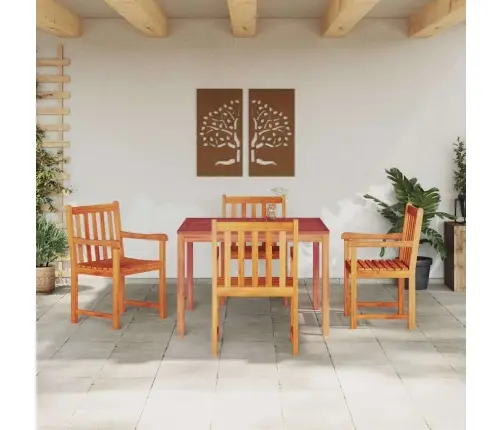 5 Dārznieku Ēdamgaldu Komplekts - Cietais Akācijas Koks Vidaxl