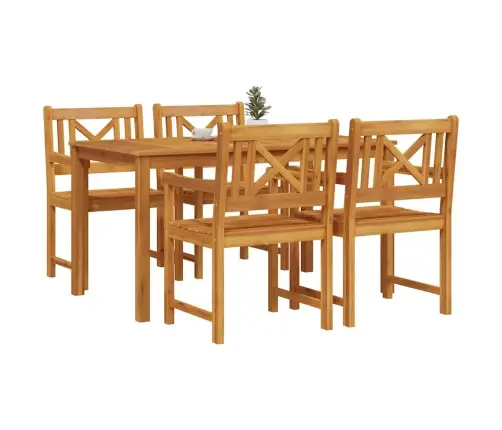 Dārza Ēdamgalds 5 Pcs Brūna Akācijas Masīvkoks Vidaxl Dārza Ēdamgalds 5 Pcs Brūna Akācijas Masīvkoks Vidaxl