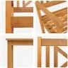 Dārza Ēdamstabu Komplekts 9 Pcs Brūna 180 X 90 X 75 Cm Vidaxl