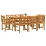 Dārza Ēdamstabu Komplekts 9 Pcs Brūna 180 X 90 X 75 Cm Vidaxl
