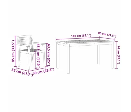Dārza Ēdamgalds 5 Pcs Brūna Akācijas Masīvkoks Vidaxl Dārza Ēdamgalds 5 Pcs Brūna Akācijas Masīvkoks Vidaxl