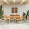 Sodo Valgomojo Komplektas 7 Pcs Ruda Akacijos Medienos Masyvas Sodo Valgomojo Komplektas 7 Pcs Ruda Akacijos Medienos Masyvas