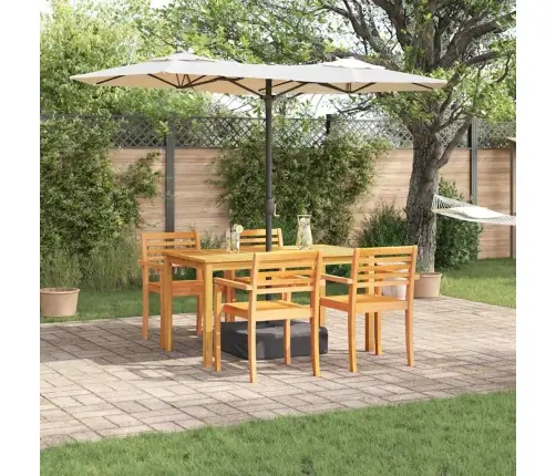 Ēdamgalds 5 Pcs Dabiski Brūns 150 X 90 X 74 Cm Vidaxl