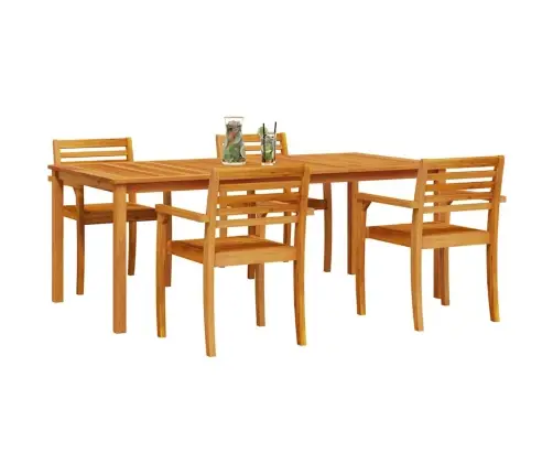 Aia Söögilaudade Komplekt 7 Pcs Pruun Tugev Akaatsiapuit