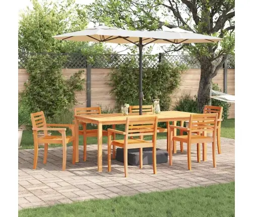 Aia Söögilaudade Komplekt 9 Pcs Pruun Tugev Akatsiapuu